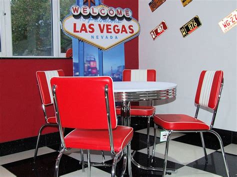 American 50s Diner Furniture Budget Retro Style Table And 4 Etsy Uk