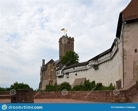 Historical Castle Wartburg Near Eisenach In The Thuringian Forest Stock