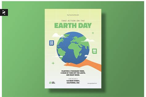 Earth Day Event Flyer Template Flyer Templates ~ Creative Market