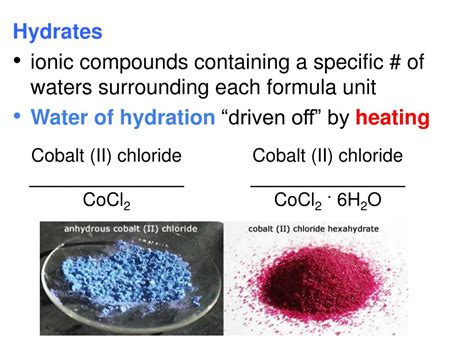 How Many Water Molecules In Cobalt Ii Chloride Hexahydrate