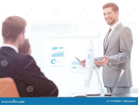 Business Man Making A Presentation In The Office Stock Photo Image