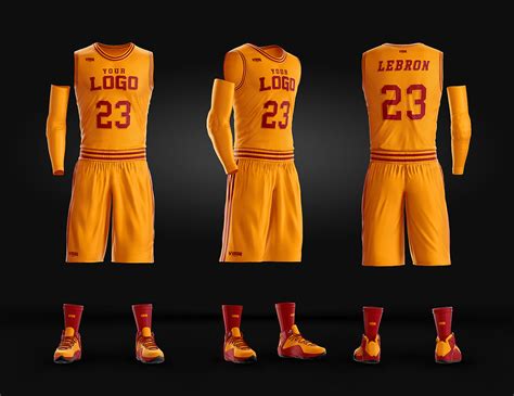 basketball uniform jersey psd template  behance