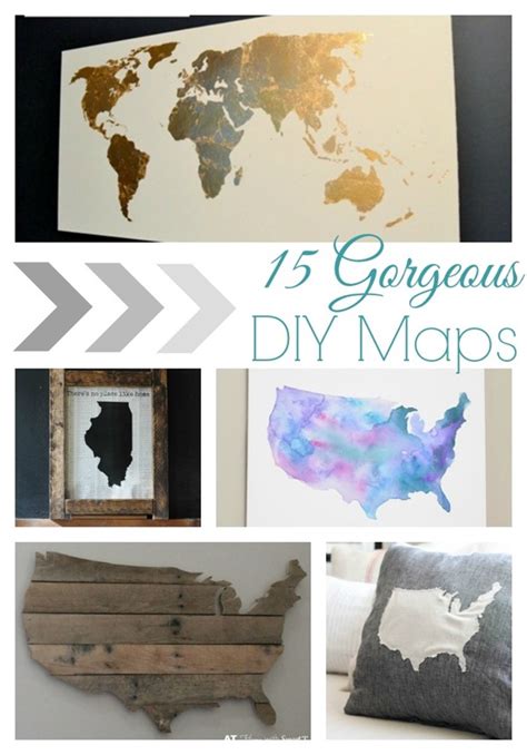 15 Diy Projects For Displaying Your Favorite Maps Home And Garden