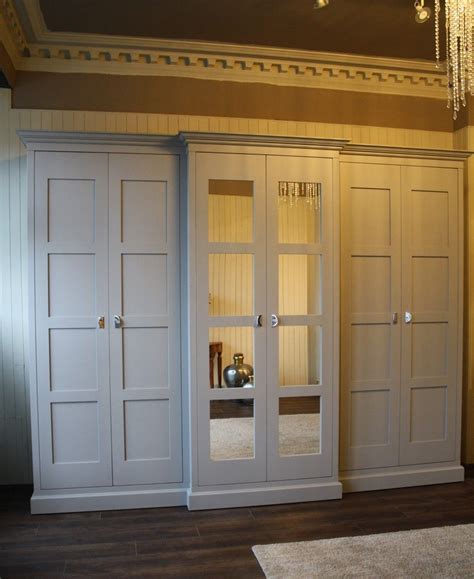 Hand Crafted Wardrobes Witth Mirrored Door In Shaker Style Bespoke