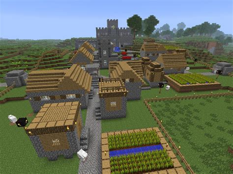 My Minecraft Village And Castle Built While Listening To Flickr