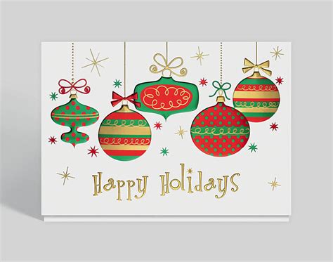 Modern Holiday Ornaments Card 306021 The Gallery Collection