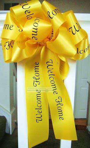 Yellow Welcome Home Ribbon | Yellow and black Welcome Home r… | Flickr