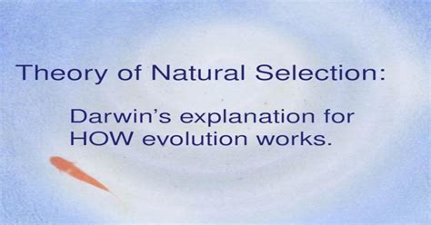 Ppt Theory Of Natural Selection Darwins Explanation For How