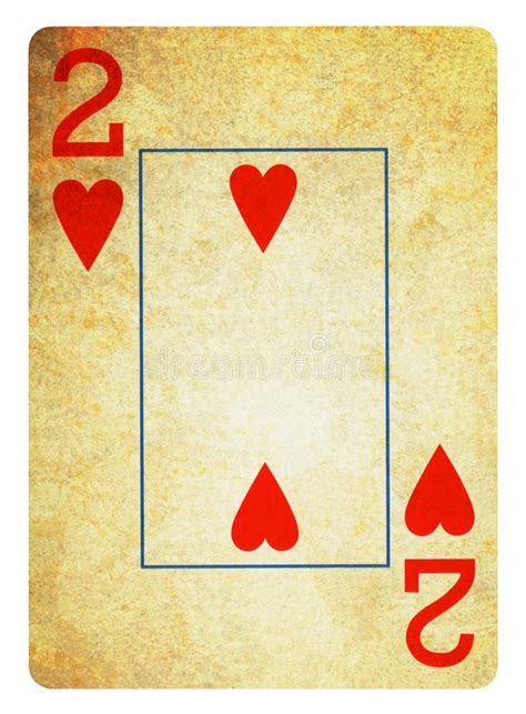 Hearts is a trick taking game that requires 4 players and a standard 52 playing card deck with aces high and 2's low. Two Of Hearts Vintage Playing Card - Isolated On White Stock Illustration - Illustration of ...