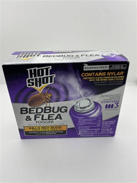Hot Shot Bed Bug And Flea Fogger Kills Bed Bugs Fleas Lice And Ticks