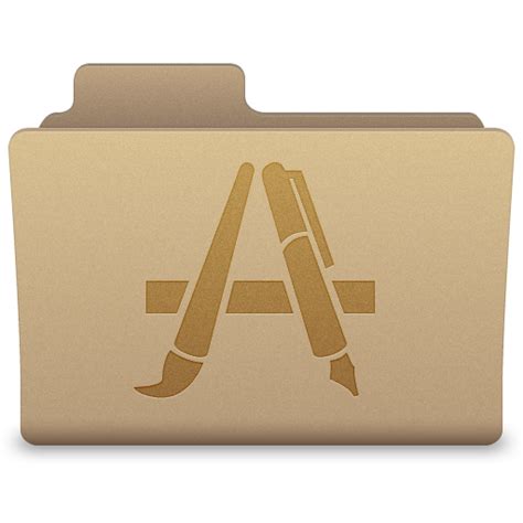 Yellow Applications Folder Icon Latt For Os X Icons