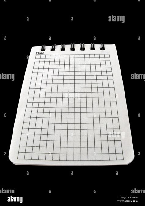 Square Notepad Isolated On Black Background Stock Photo Alamy