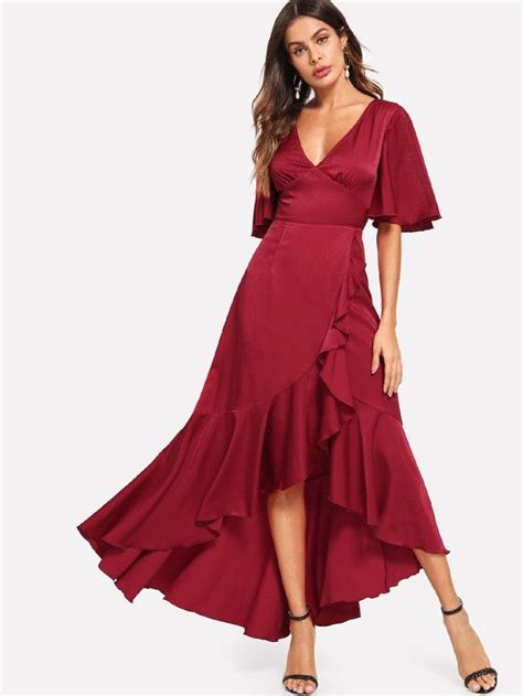 Wrap Dress With Ruffle Hem Dresses Images 2022