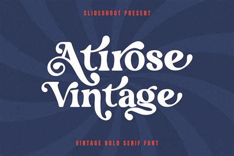 Atirose Vintage Retro Serif Fonts Envato Elements