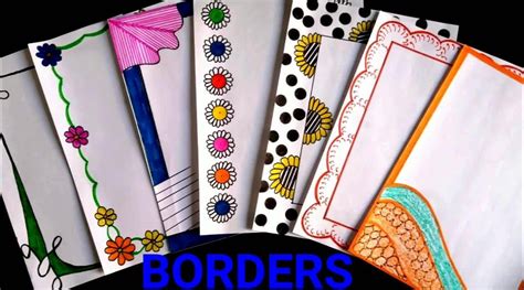 Beautiful Border Designs For Projects Handmade Simple Border Designs