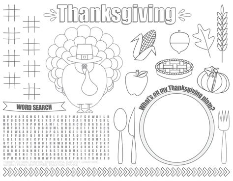 Thanksgiving Color By Sight Word Printables