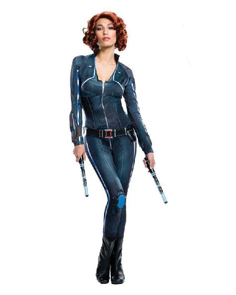 Black Widow Ladies Avengers 2 Age Of Ultron Fancy Dress Marvel Costume