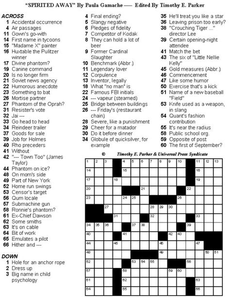 Free Printable Crossword Puzzles Medium Difficulty