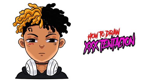 How To Draw X Tentacion Easy Youtube