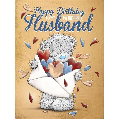 Wonderful Husband Large Me To You Bear Birthday Card Husband Birthday