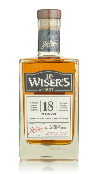 j p wiser s 18 year old canadian whisky noble green