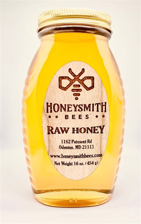 Raw Local Honey 16 Oz Honeysmithbees