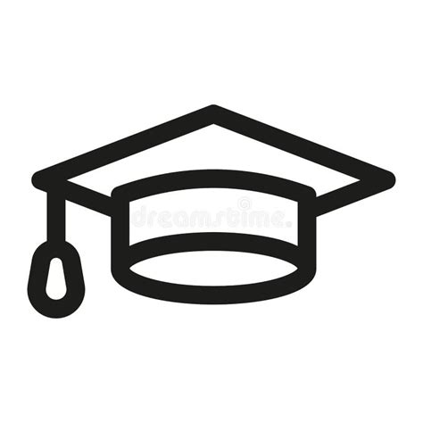 Graduation Or Graduate Line Icon Student Cap Outline Education Vector