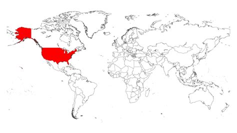 United States On The World Map Blank Maps Repo