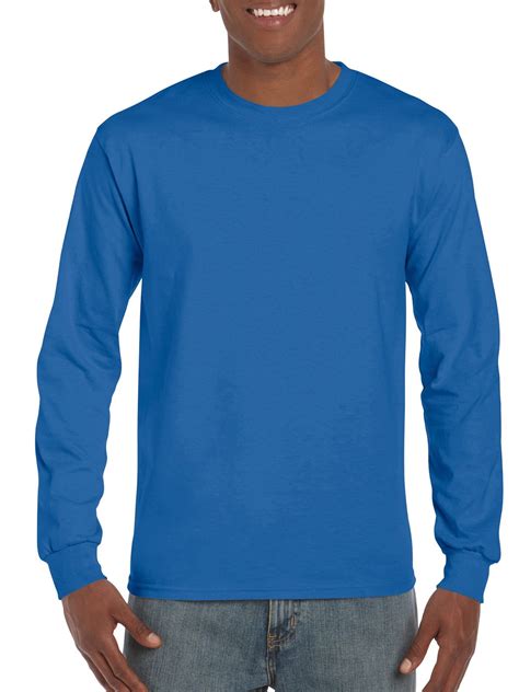 Gildan Mens Ultra Cotton Classic Long Sleeve T Shirt Walmart Com