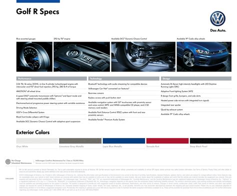 2015 Vw Golf R Brochure