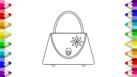Bag Coloring Page Beautiful Bags Coloring Pages For Girls Girls Bag