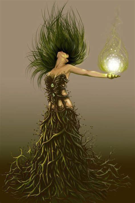 Dryad A Lady Of Trees Tree Spirit Arte De árboles Mujer árbol