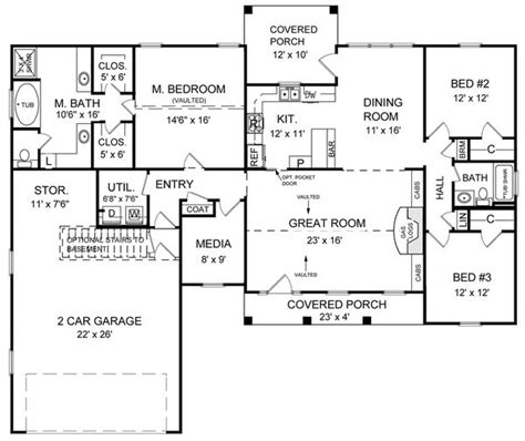 Awesome 1800 Square Foot Ranch House Plans House Plans Traditional