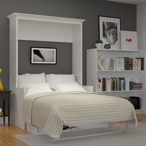 More images for full size murphy bed » White Lacquer Queen Murphy Bed With Desk For Sale Online ...