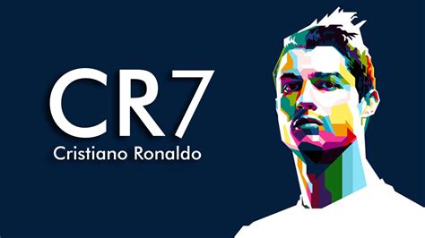 Colorful Cristiano Ronaldo Cr7 Face Hd Cristiano Ronaldo Wallpapers