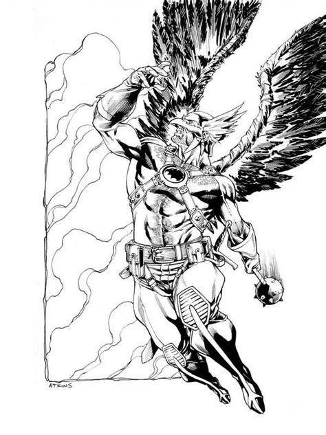 Jla January Hawkman Sotd By Robertatkins Hawkgirl Hawkman Dc Comics