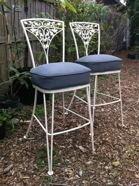 Rare russell woodard patio chair outdoor patio furniture cast. Rare Russell Woodard Bar Stools Oak Leaf and Acorn by ...