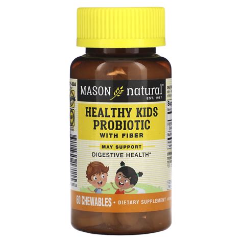 Mason Natural Probiótico Con Fibra Para Niños Saludables 60