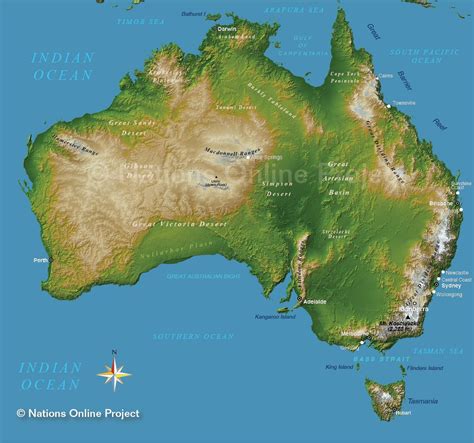 Topographic Map Of Australia Australia Map Topographic Map Australia