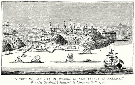 A View Of The City Of Quebec In New France In America Stock Image