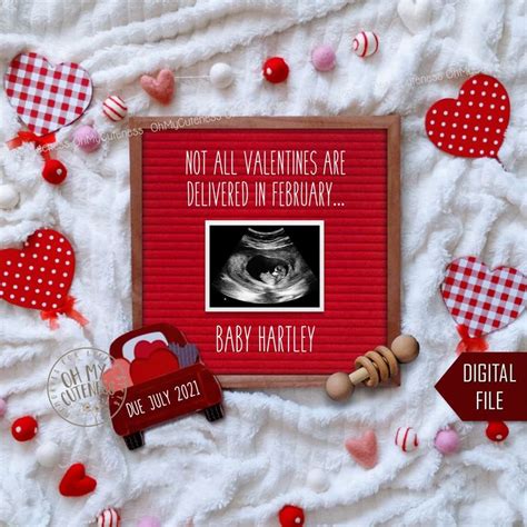 Not All Valentines Delivered In February Digital Pregnancy Announcement