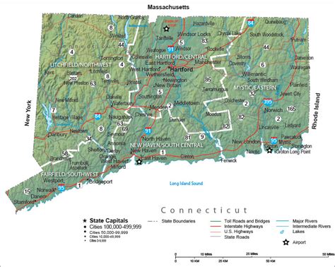 31 State Of Ct Map With Towns Maps Database Source