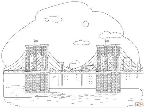 Brooklyn Bridge Coloring Page Free Printable Coloring Pages