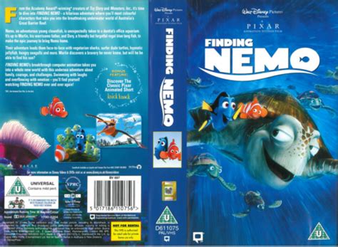 Finding Nemo WALT DISNEY UK PAL VHS VIDEO EBay