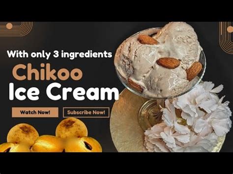 Chikoo Ice Cream Recipe Homemade Chiku Ice Cream Homemade Sapota Ice Cream Kitchen With