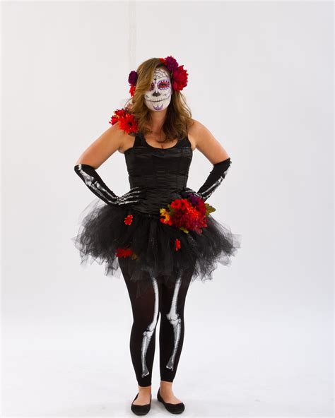 Day Of The Dead Costume Red Dia De Los Muertos Day Of The Dead Plus