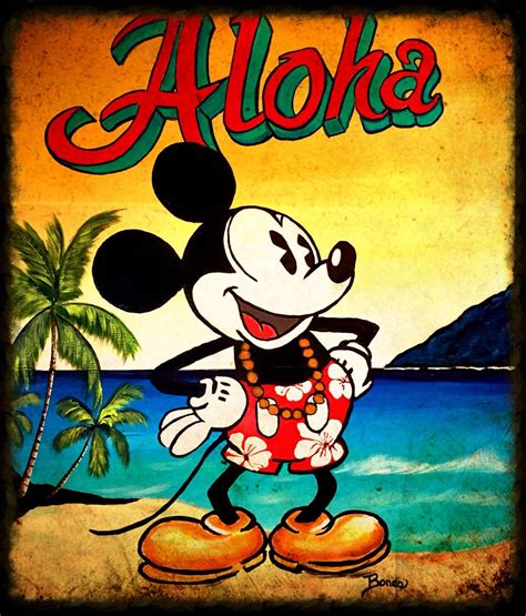 Mickey Mouse Painting Aloha Beach Art Disney Pinterest Aloha