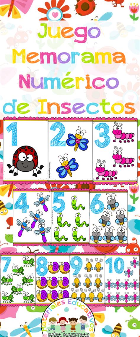 Se castigará el juego agresivo. Juego de Memorama Numérico de Insectos | Juegos de ...