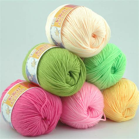 10 Balls 500glot Soft Silk Fiber Cashmere Wool Yarns For Kids Eco