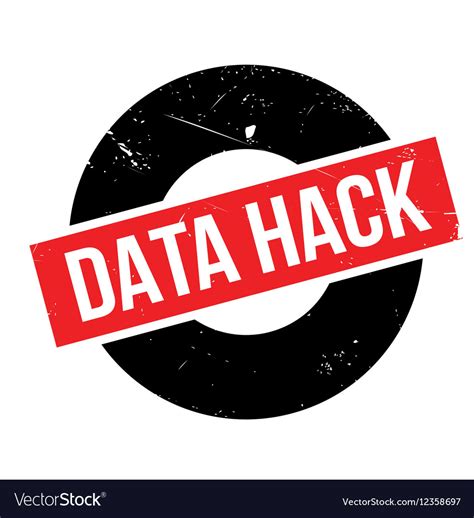 Data Hack Rubber Stamp Royalty Free Vector Image